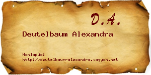 Deutelbaum Alexandra névjegykártya